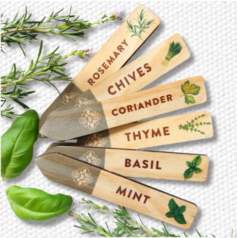 Wooden Herb Planting Markers